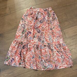 Rachel Zoe Floral Red and Purple Women's Skirt NWT Size XS